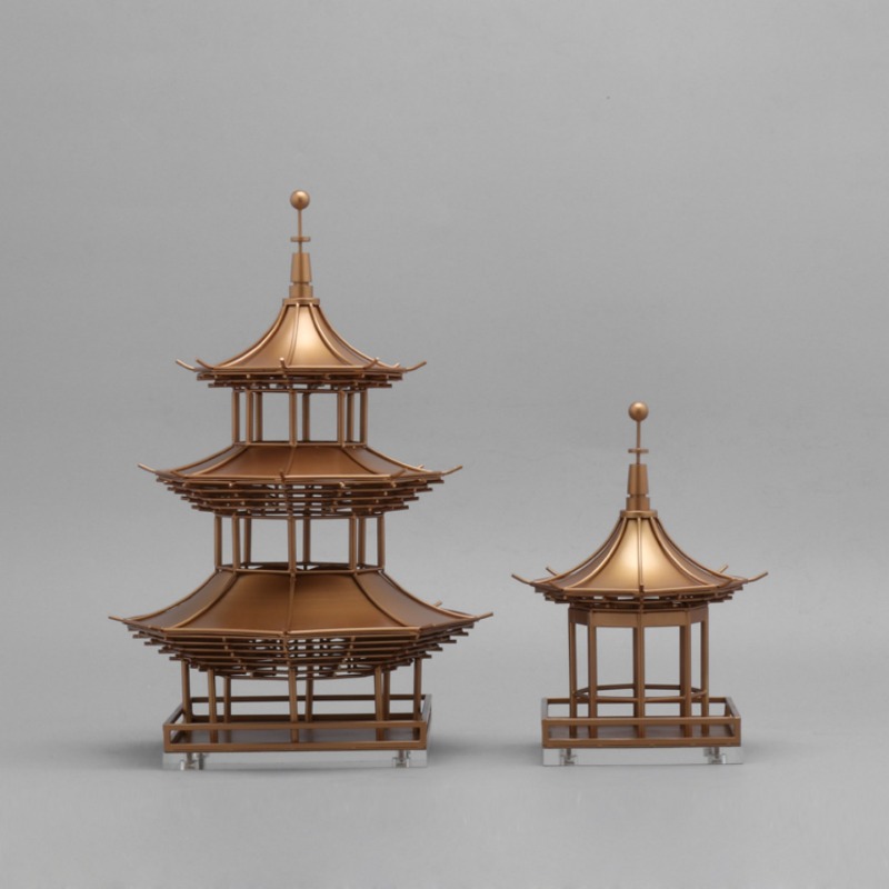 Art Craft Bar - 現代中国の金属製装飾品＆ディスプレイ棚、手作りの風水塔の装飾（家庭用）、ヴィンテージワインバーの装飾アートクラフト