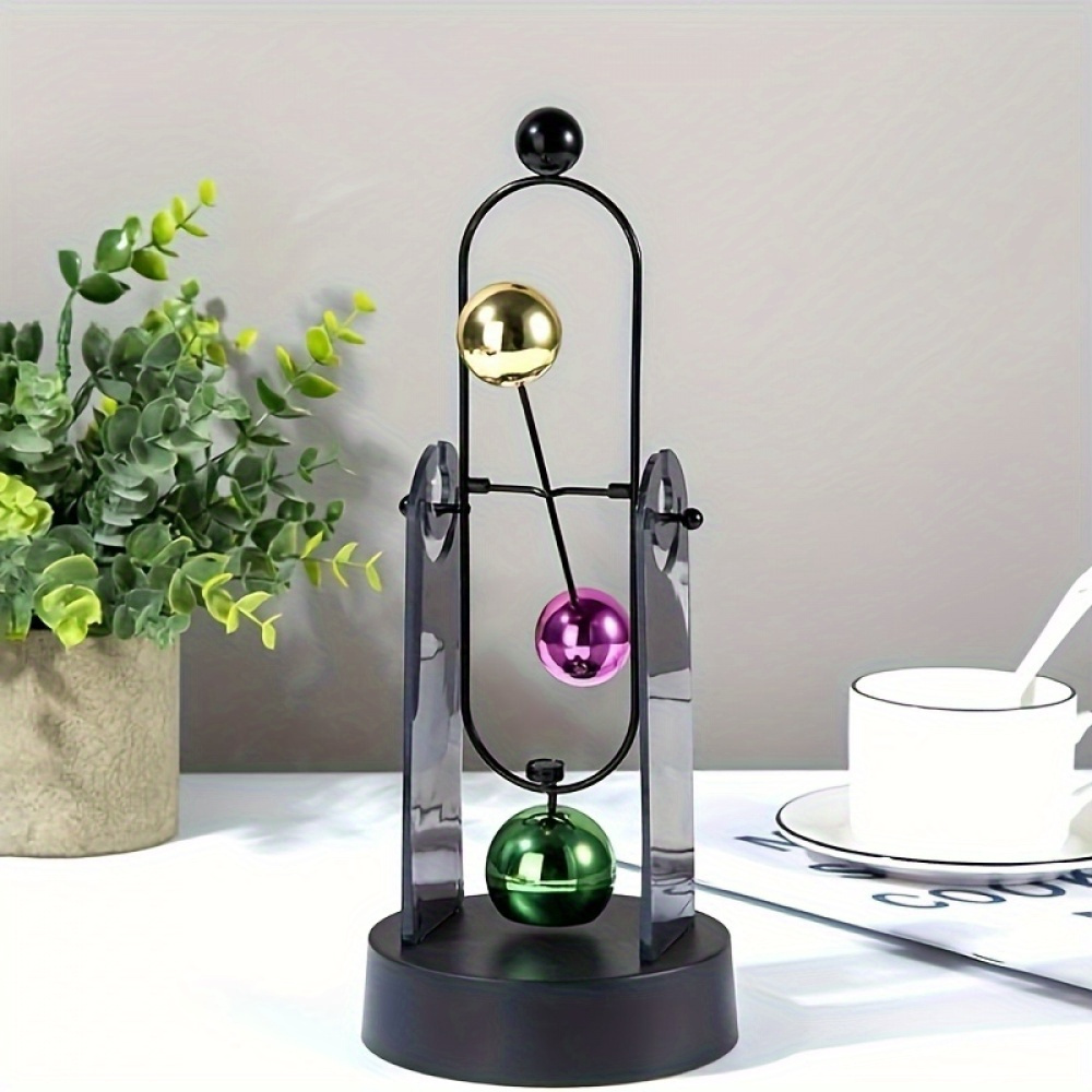 Art And Craft Science - 永久運動機械電子スイングバランスボールモデルアートクラフト装飾オフィスデスク科学装飾品家の装飾ギフト
