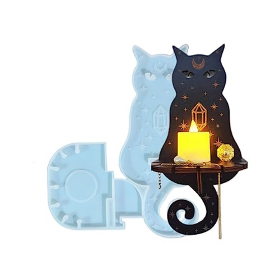 Art Craft Decoration - 樹脂型シリコン、壁掛けキャンドルホルダー作成用シリコン型、DIY樹脂アートクラフトギフト用エポキシ型、家の装飾用