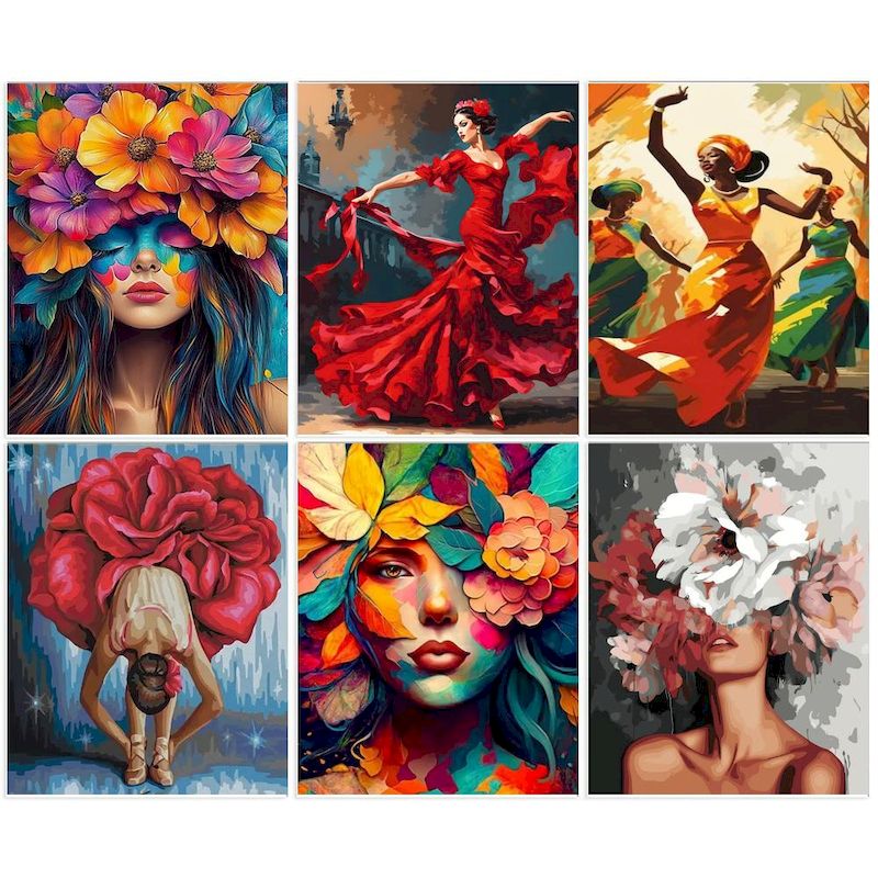Art Craft Gifts For Adults - GATYZTORY 大人のための数字による古典的な絵画 数字付き絵画 女性工芸品 ギフト 手芸アート