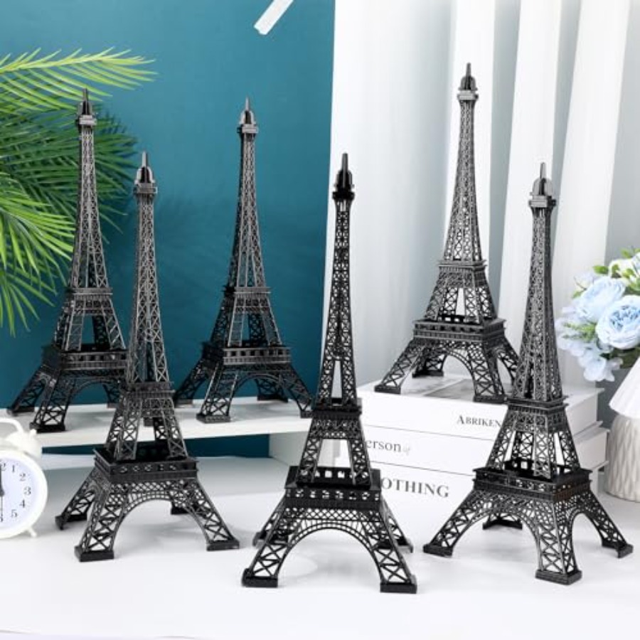 Art Craft Decoration - 6個入り 15インチ エッフェル塔像 装飾合金製 パリ フランス