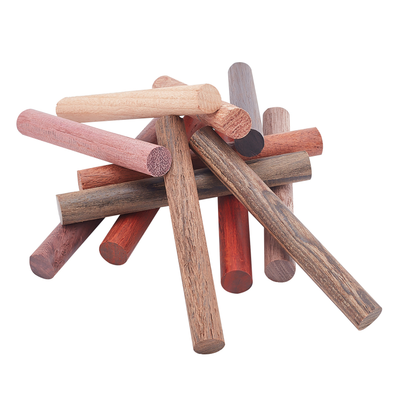 Art Craft Stick - 木製ダウエルロッド、カービングブロック、スティックペン、ペン用カットオフ、木製ペン、12色、4x1、2インチ