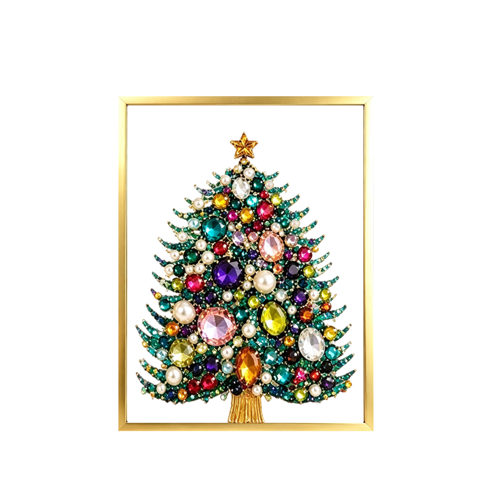 Art And Craft Xmas Tree - クリスマスDIYダイヤモンドペインティングキット 大人と子供向け ジェムクリスタルアート絵 サンタ トナカイ クリスマスツリー