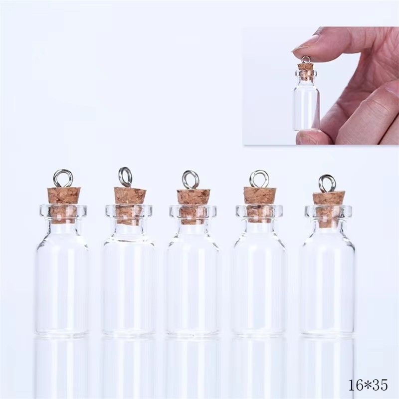 Art Craft Zoo - 600個 3ml 小型ミニ透明ガラスボトル コルク栓付き 小さなバイアル 結婚式の記念品