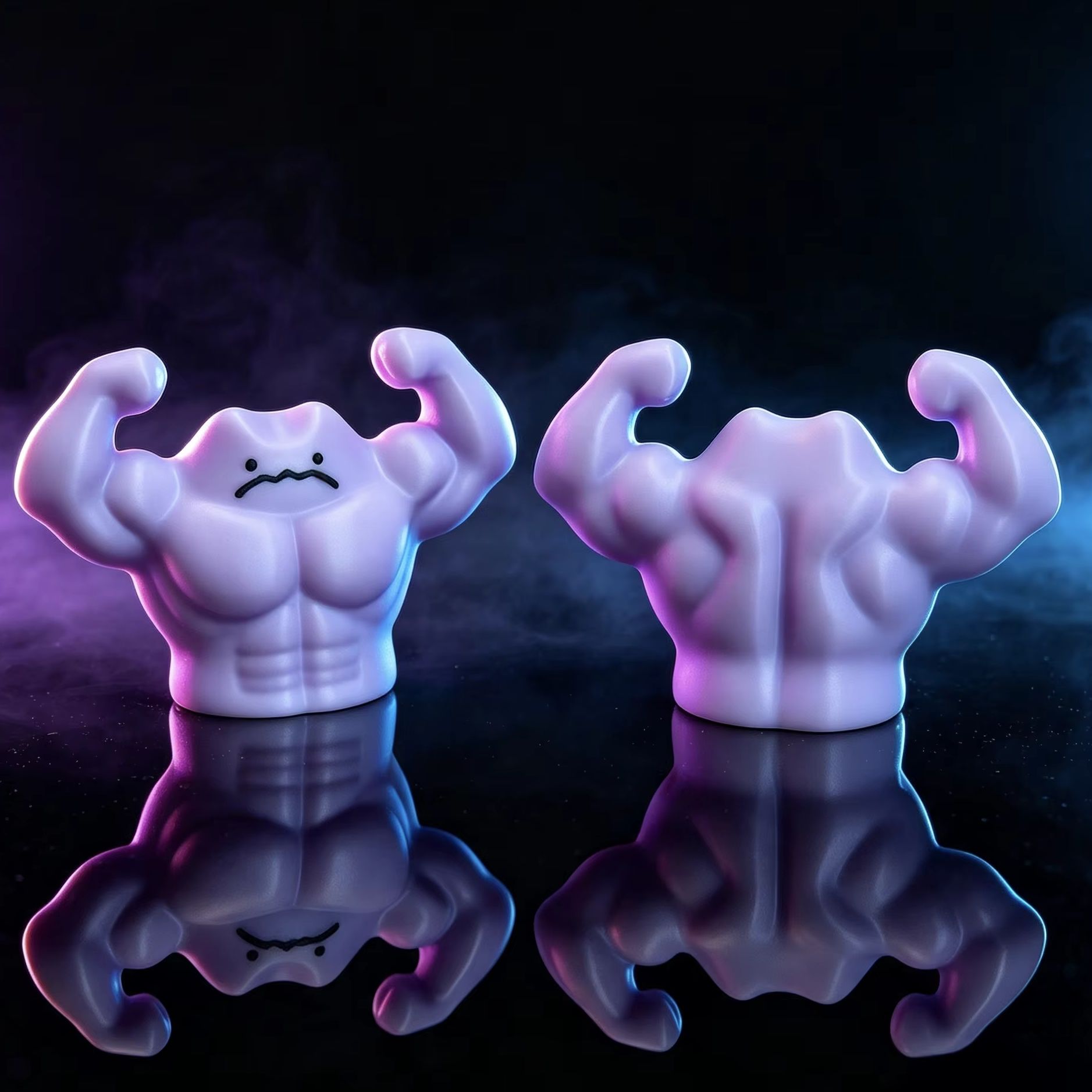 Art Craft Activity - ポケモン ノベルティ ストレス解消彫刻 筋肉質に変身したディットー 楽しいコントラストデザイン テーブルトップ用デイリーディスプレイ装飾