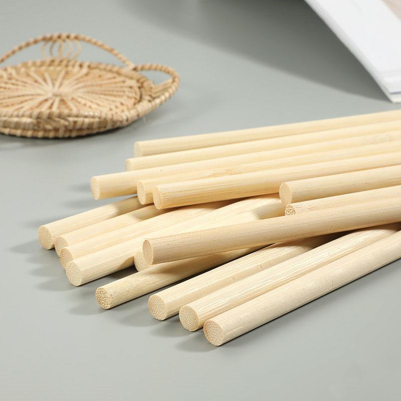 Art Craft Stick - 3-8 ミリメートルラウンド木製竹スティック DIY 手作りクラフト家具装飾品作る小さな木製スティック材料木工用品