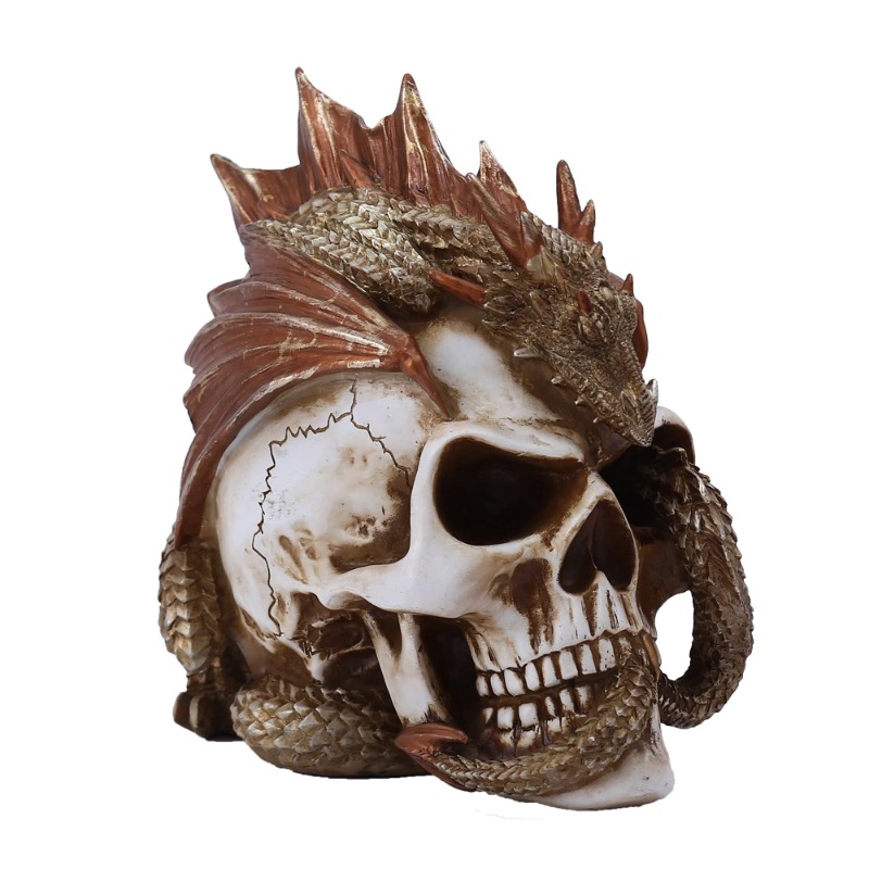 スカルドラゴン樹脂製置物 - ゴシック風死神像、自宅学習室、 - Art Craft Bar のレビューと価格