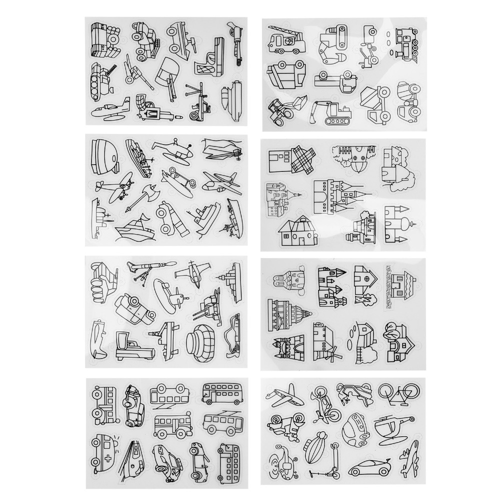 8 個の半透明熱収縮シート着色可能な異なるパターンの熱収縮プ - Craft And Art Difference のレビューと価格