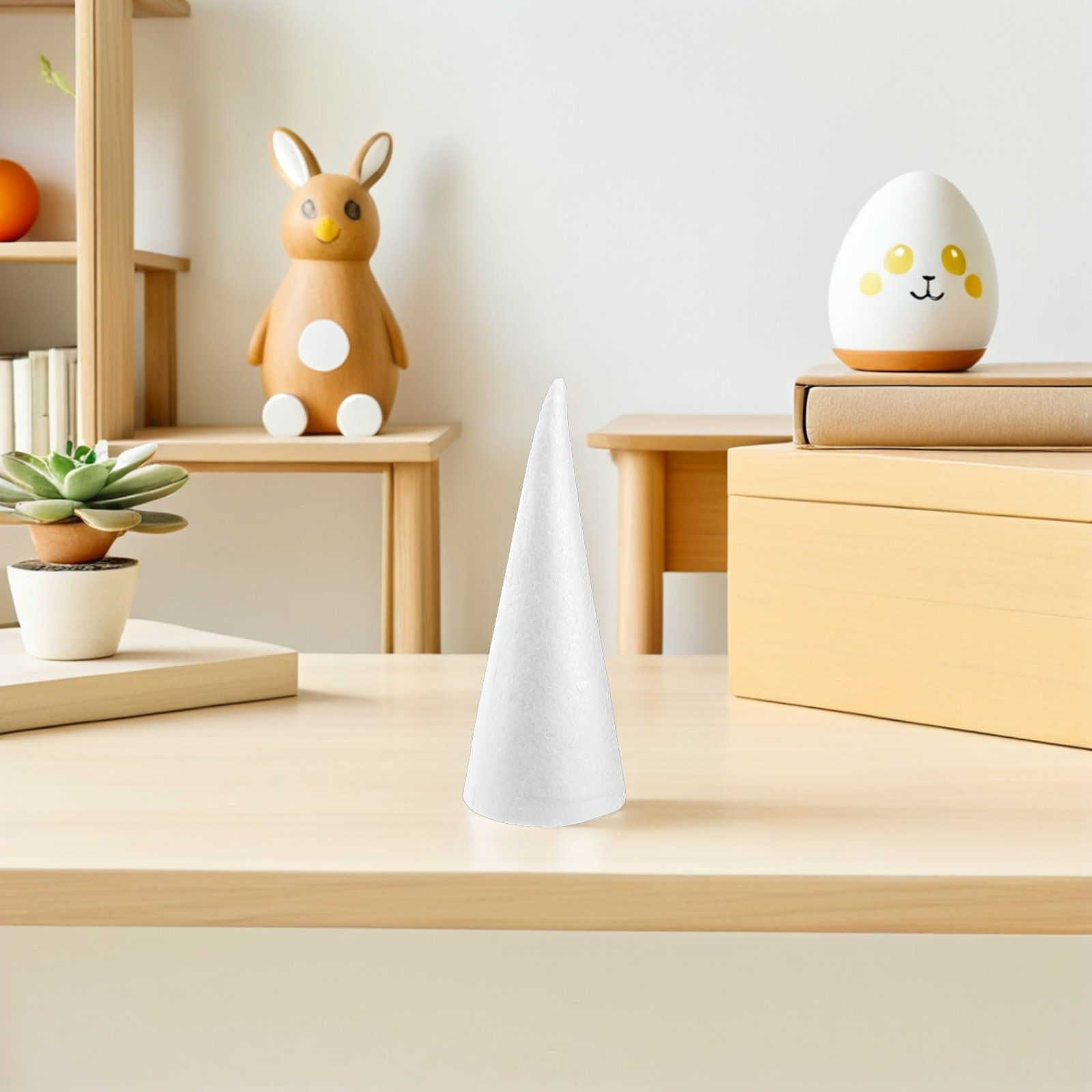 12個入り 白ポリスチレン製フォームコーン DIYクリスマス - Art And Craft Xmas Tree のレビューと価格