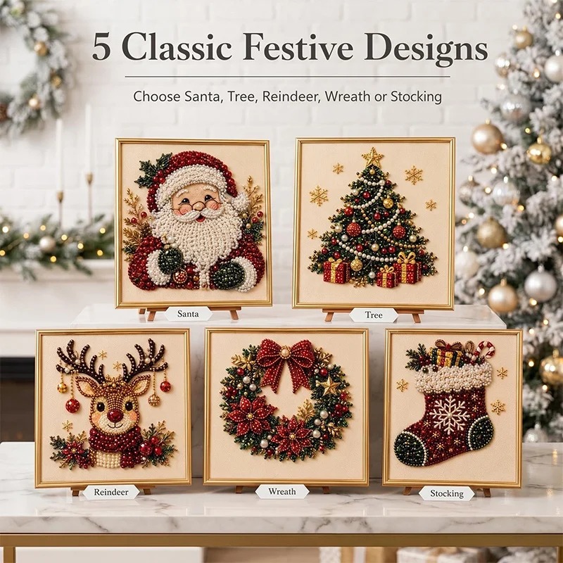 クリスマスパールダイヤモンドペインティングアートセット（フレ - Art Craft Gifts For Adults のレビューと価格