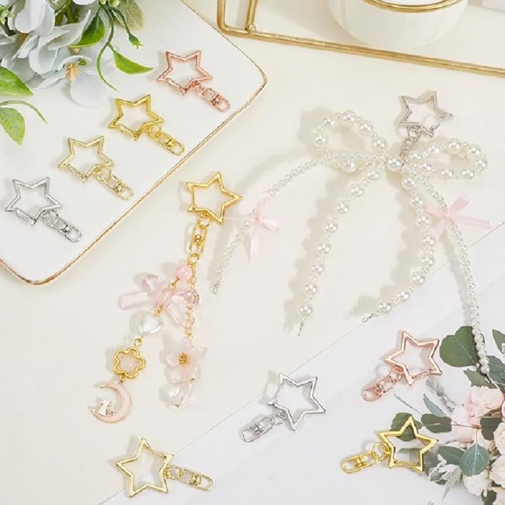 10/20/30/50セットの星型回転スプリングキーホルダー - Art Craft Activity のレビューと価格