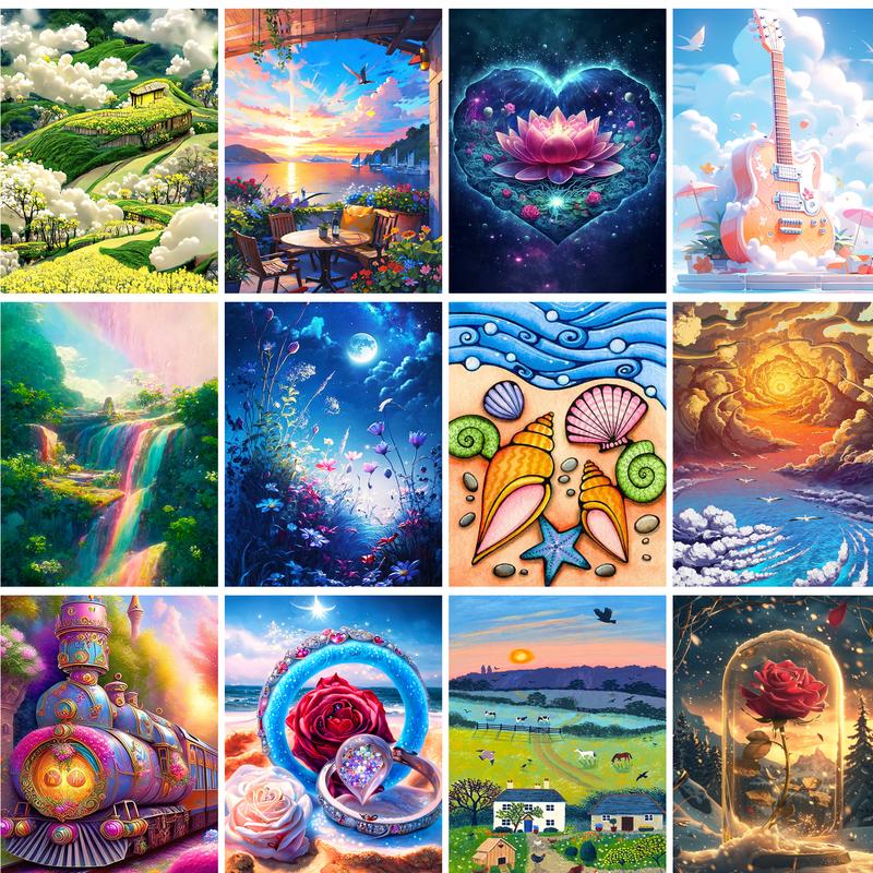 Gatyztory-大人のための数字による絵画,花,バラ,モ - Art Craft Gifts For Adults のレビューと価格