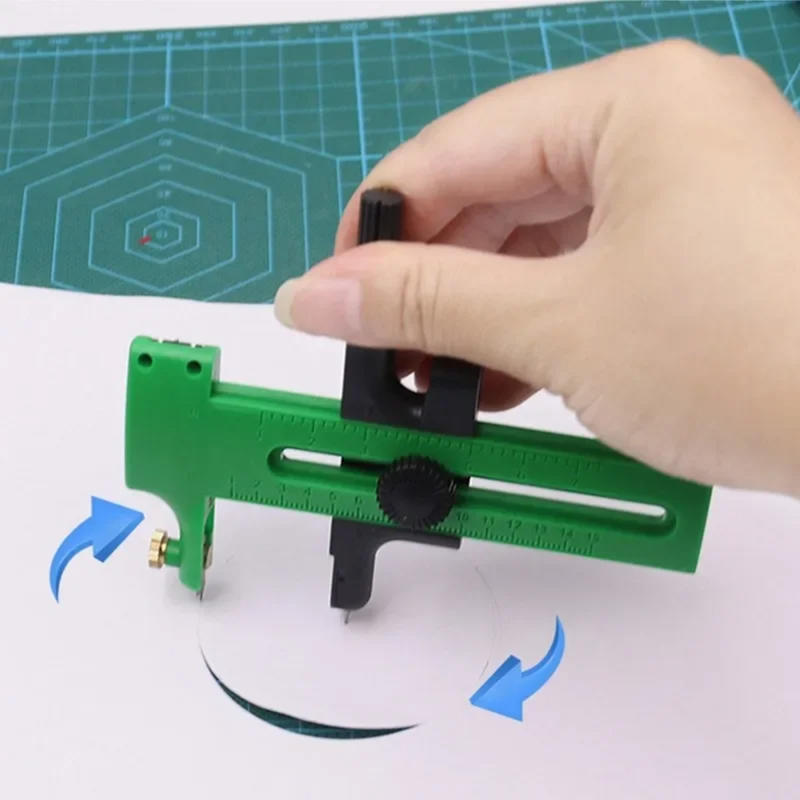 調整可能なハンドヘルド円形アートカッター、多サイズ携帯用紙切 - Art Craft Tools のレビューと価格