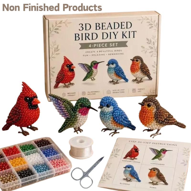 手作りビーズ鳥DIYクラフトセット 4種類の鳥フィギュア ビ - Craft And Art Difference のレビューと価格