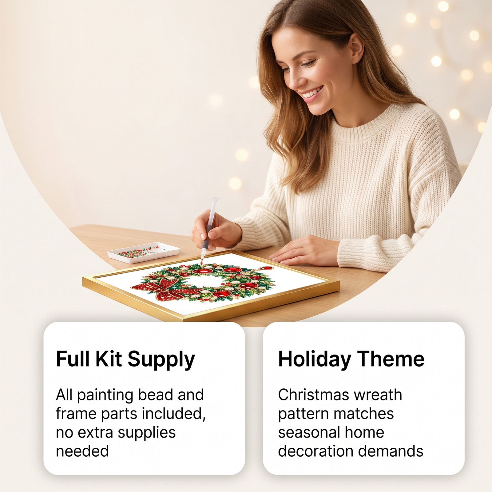 クリスマスDIYダイヤモンドペインティングキット 大人と子供 - Art And Craft Xmas Tree のレビューと価格