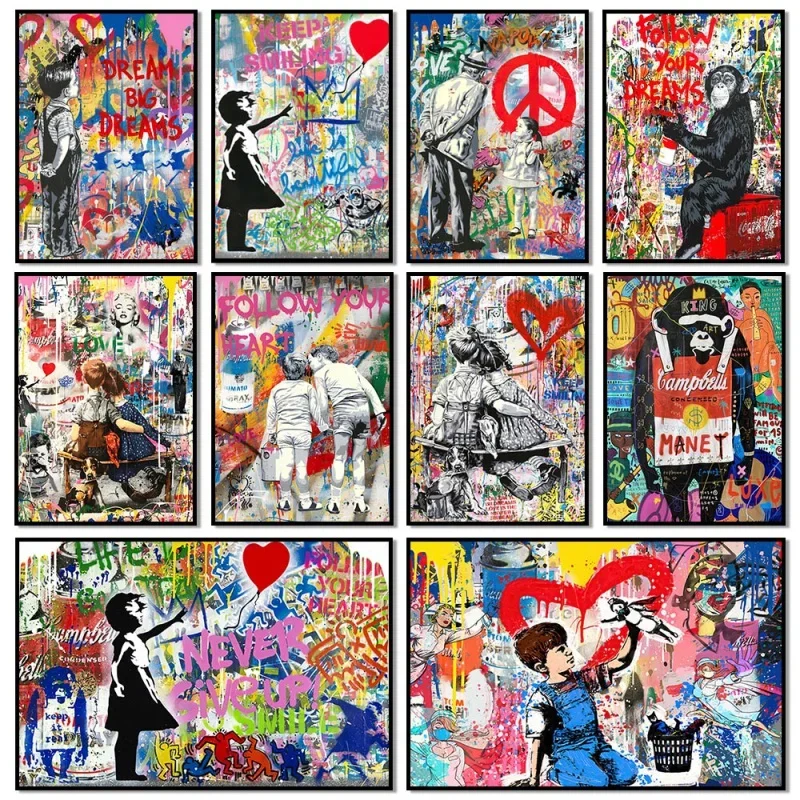 ポップストリートグラフィティウォールアート バンクシー 恋す - Art Craft Love のレビューと価格