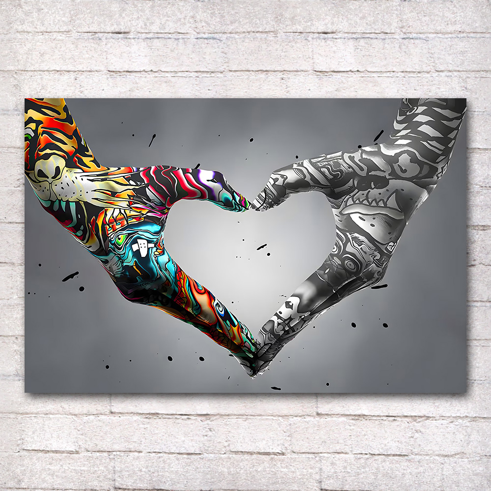 グラフィティハンドラブキャンバス絵画ポスタープリントキャンバ - Art Craft Love のレビューと価格