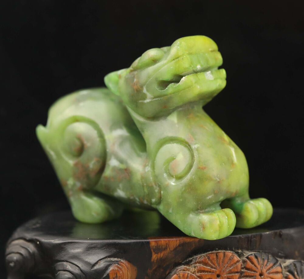 古い天然翡翠の手彫りドラゴン像アンティーク民芸品コレクション - Art Craft Love のレビューと価格