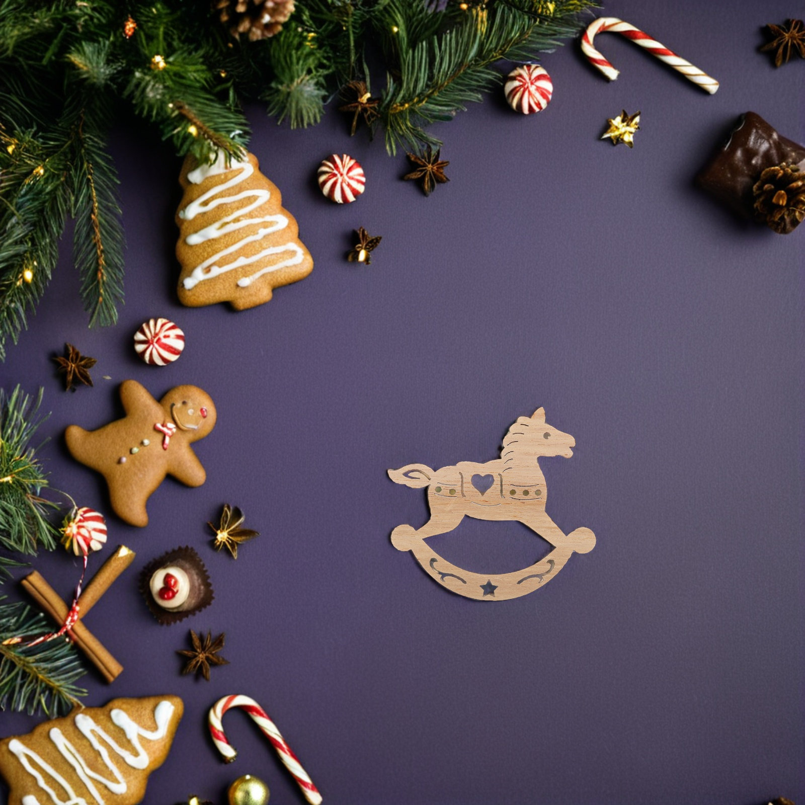 20個入り未仕上げ木製スライス クリスマス吊り下げ飾り 中空 - Art And Craft Xmas Tree のレビューと価格