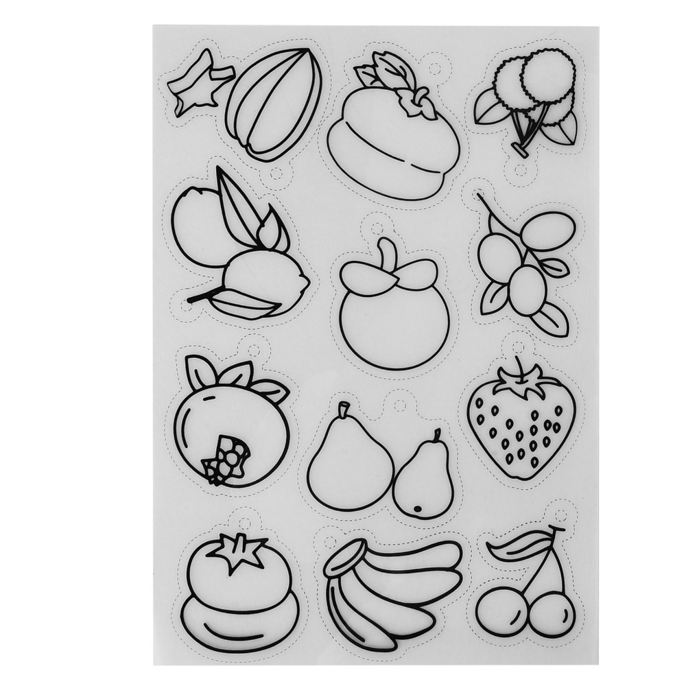 8 個の果物野菜パターン熱収縮シート着色可能なシート BOP - Craft And Art Difference のレビューと価格