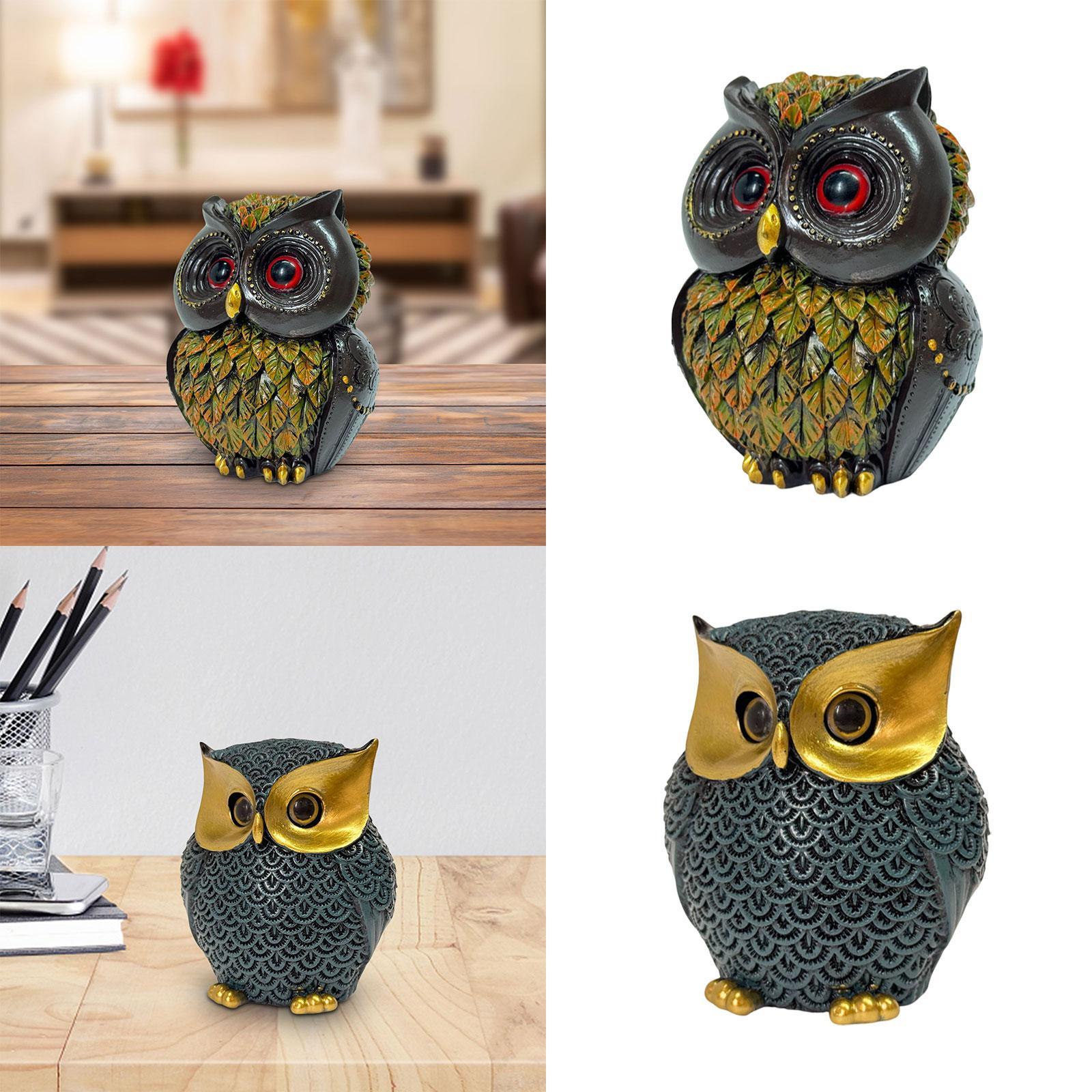 フクロウの像屋内置物アートクラフトクリエイティブテーブルセン - Art Craft Bar のレビューと価格