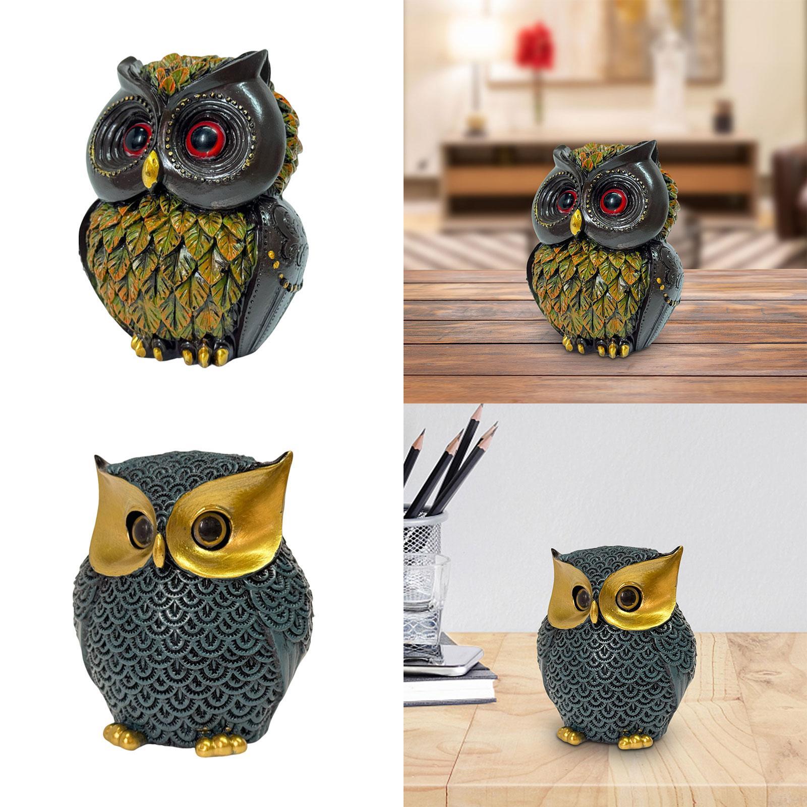 フクロウの像屋内置物アートクラフトクリエイティブテーブルセン - Art Craft Bar のレビューと価格