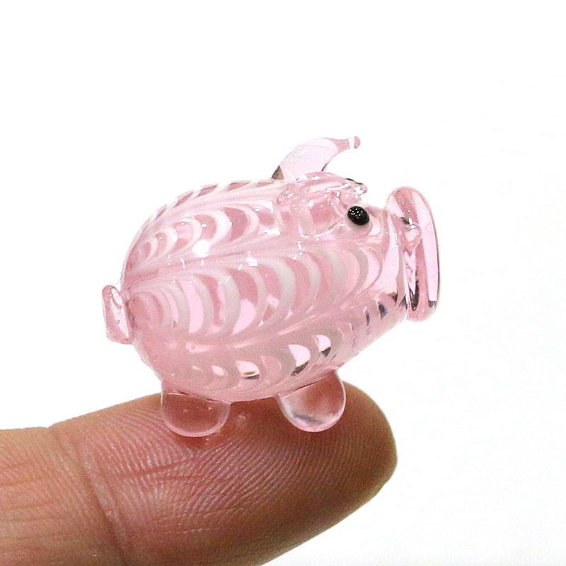 ムラノガラス製ミニ豚フィギュア、様々なスタイルのかわいい動物 - Craft And Art Difference のレビューと価格