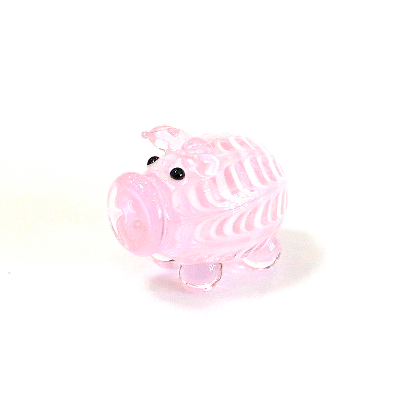 ムラノガラス製ミニ豚フィギュア、様々なスタイルのかわいい動物 - Craft And Art Difference のレビューと価格