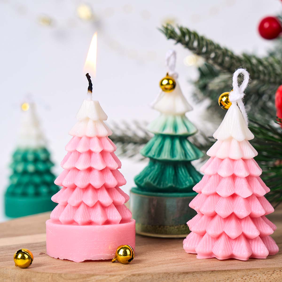 3D クリスマスツリーシリコーンキャンドルモールド DIY  - Art And Craft Xmas Tree のレビューと価格
