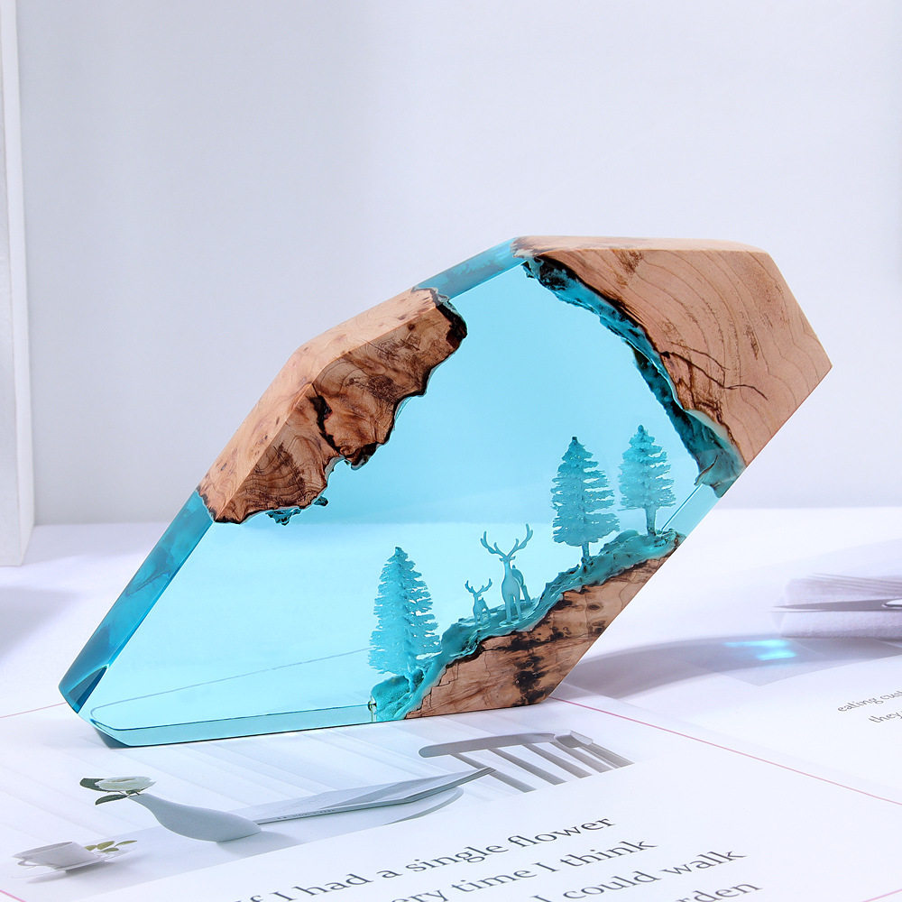 森の妖精鹿デスクトップアート、パーソナライズされた発光オーナ - Art Craft Decoration のレビューと価格