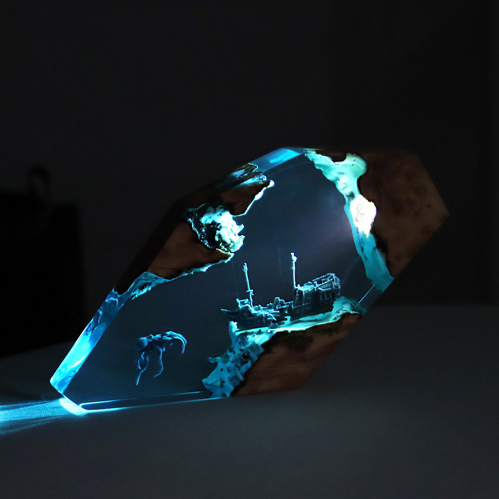 森の妖精鹿デスクトップアート、パーソナライズされた発光オーナ - Art Craft Decoration のレビューと価格