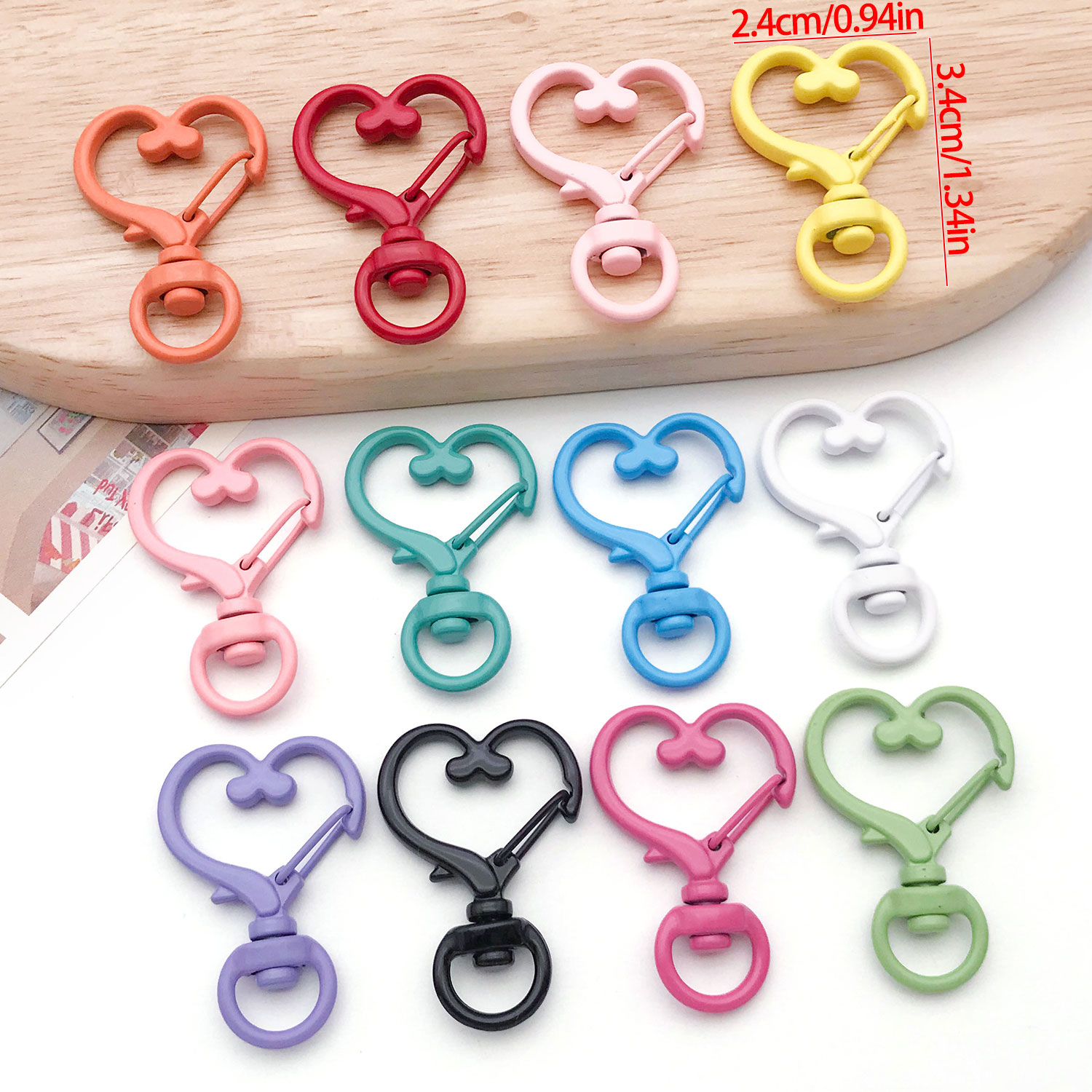 20個入り 24x34mm ペイントラブフッククラスプスプリ - Art Craft Love のレビューと価格