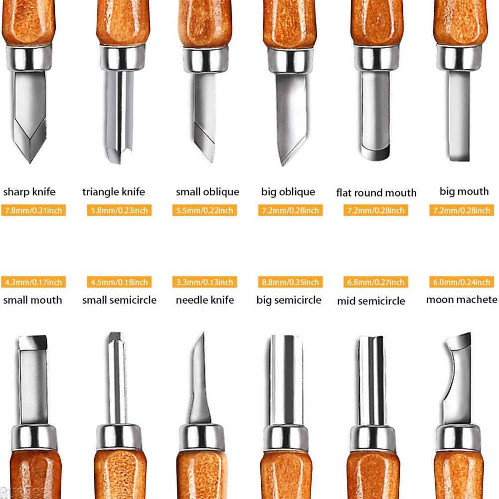 12 個 SK2 木工彫刻ツールセット バッグ付き砥石 HR - Art Craft Tools のレビューと価格