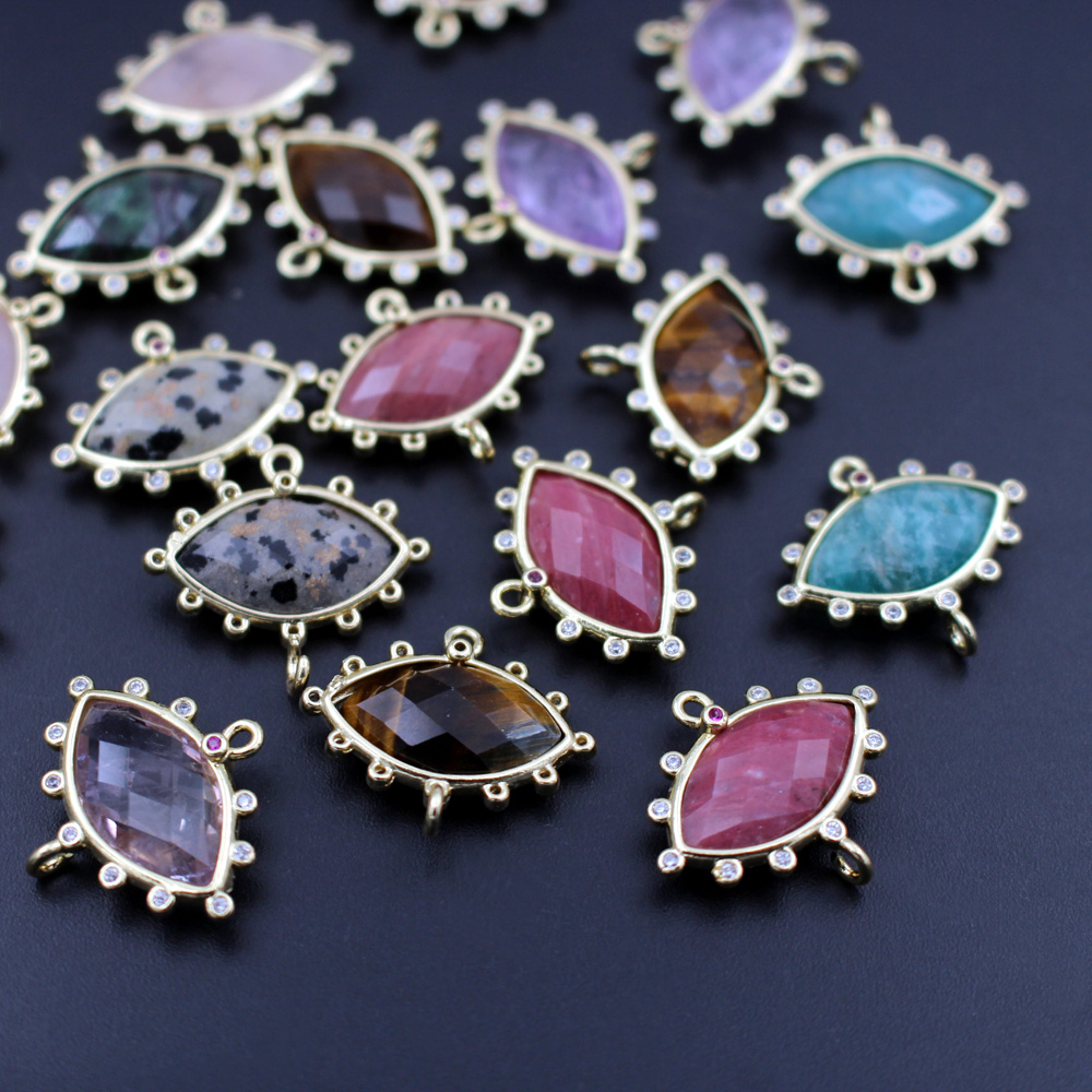 10 個ファセットマーキスシェイプナチュラルローズクォーツブ - Art Craft Eyes のレビューと価格