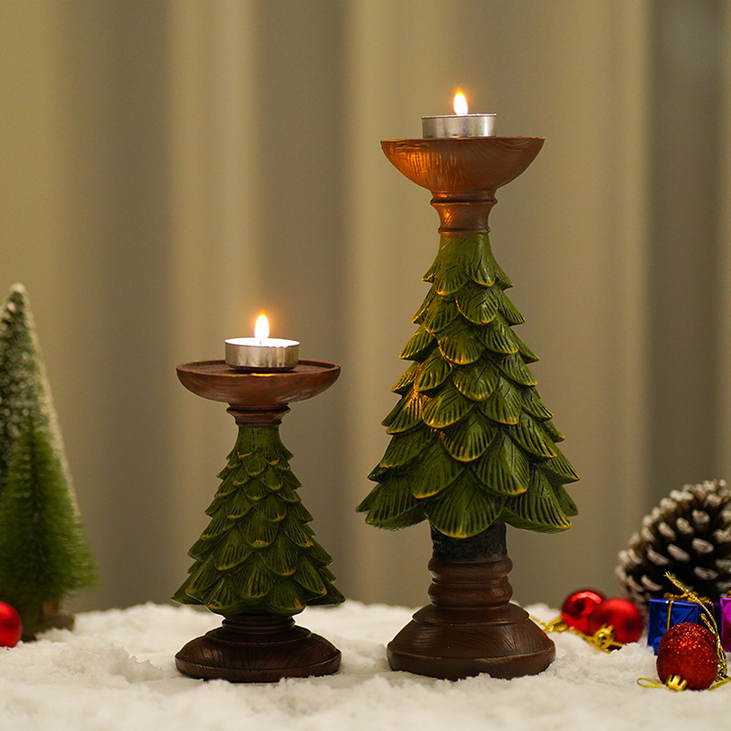 家の装飾 クリスマスツリー キャンドル デスクトップホルダー - Art And Craft Xmas Tree のレビューと価格